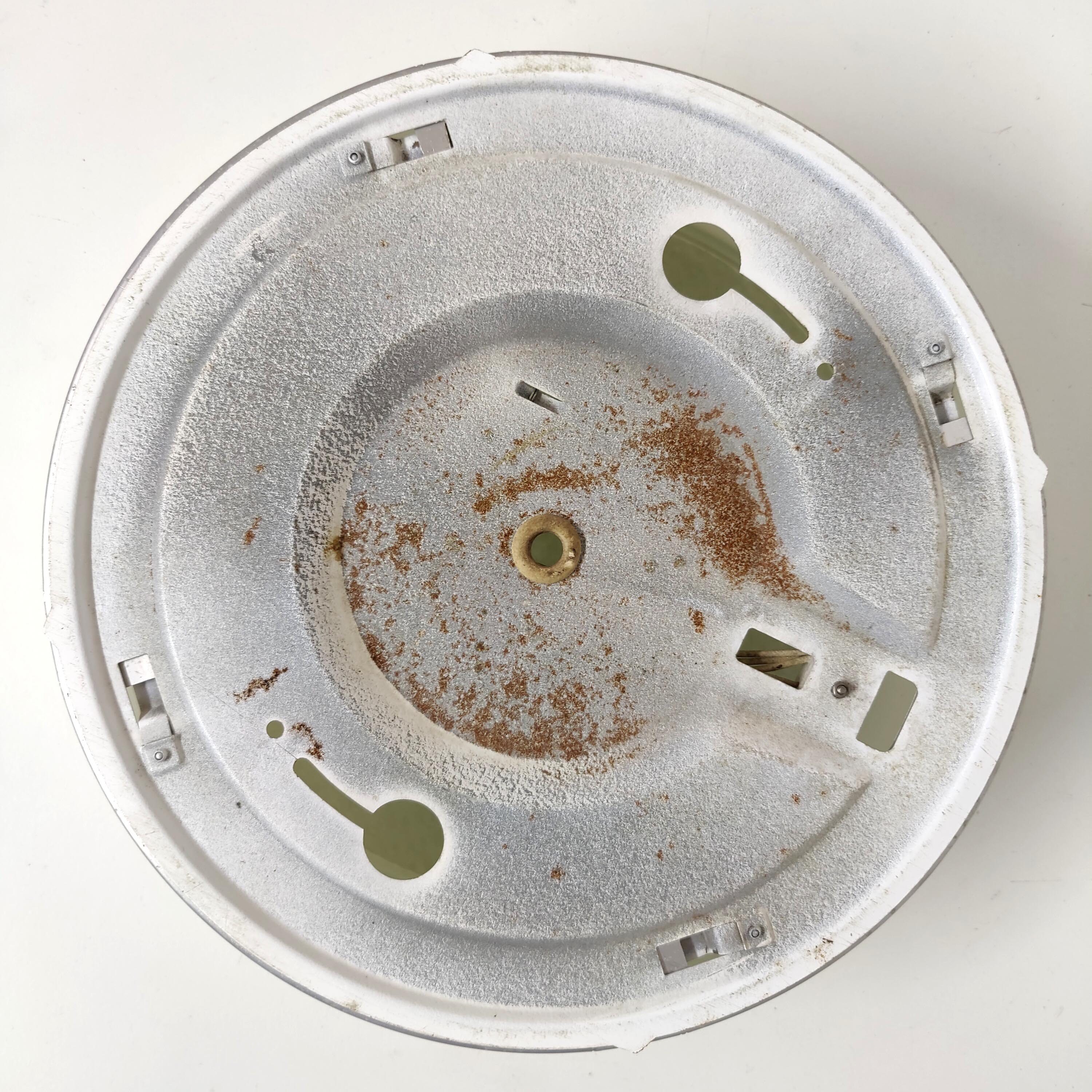 Ceiling lamp or wall lamp Holophane white opaline glass 1970 diameter 35cm