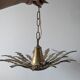 Vintage sun suspension in gilded bronze – Hollywood Regency style