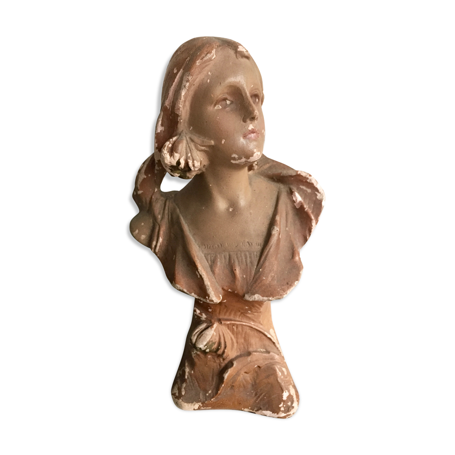 Monochrome plaster bust