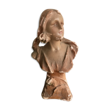 Monochrome plaster bust