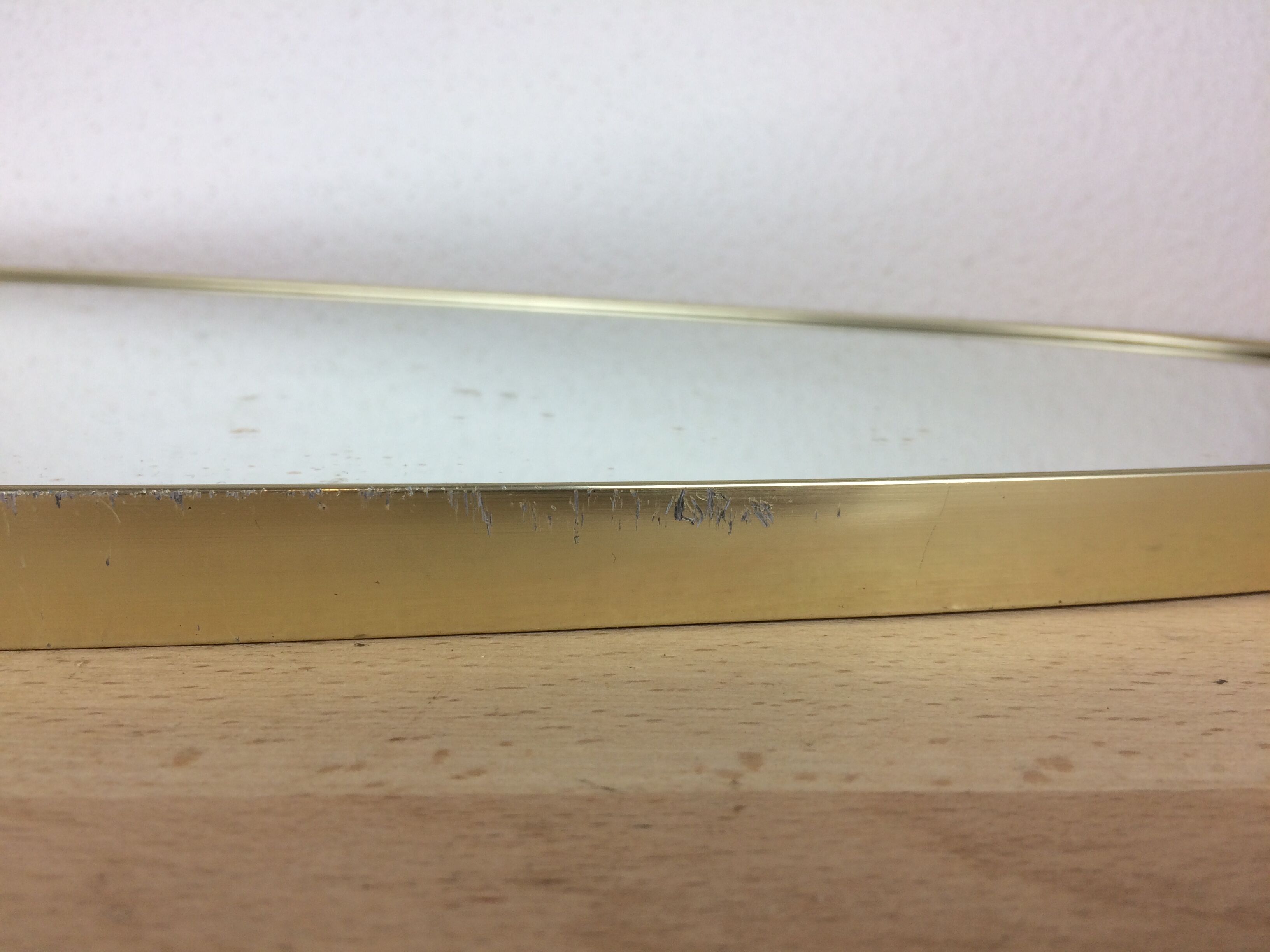 Mirror mirror free form of the 50s, brass, vintage