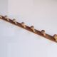 Coat rack 2m, 14 wooden wall hooks