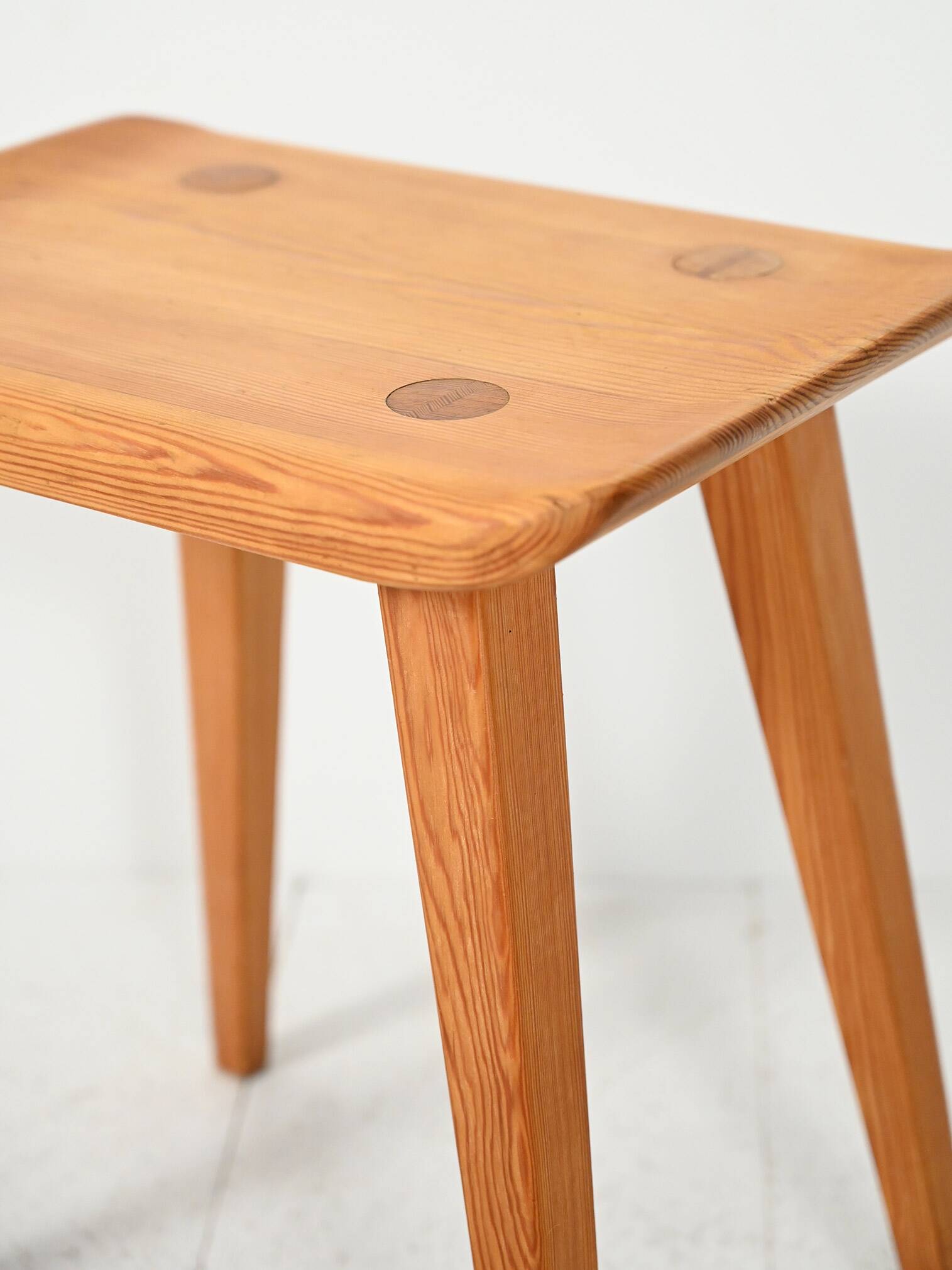 Vintage “Visingsö” pine stool by Carl Malmsten