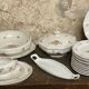 Large 45-Piece Dinner Service, Limoges Porcelain, Berry Decor