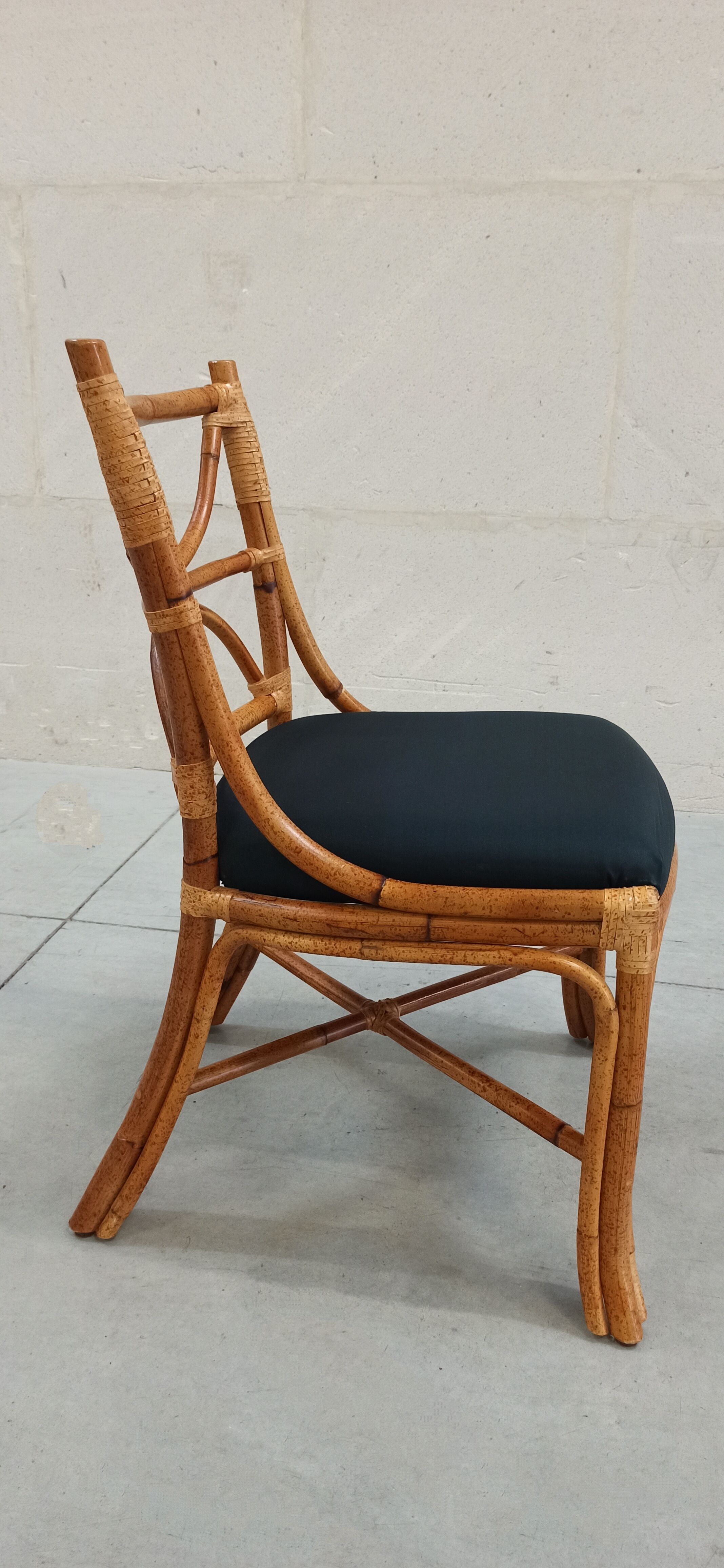 Chaise en bambou Roche Bobois 80's