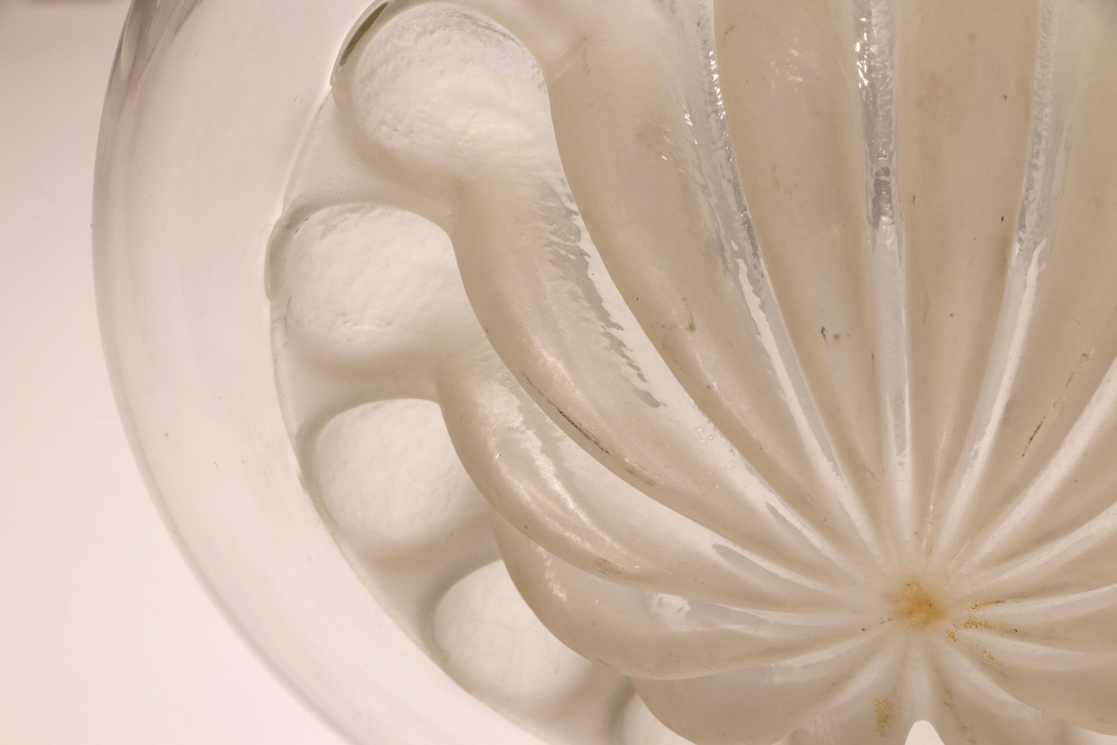 Vintage glass hanging lamp by Peill & Putzler, 1960