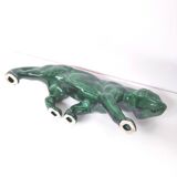 Panther green earthenware Art Deco 1930