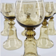 Suite de 6 verres à vin en cristal de Bohême
