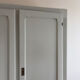 Art Deco wardrobe with shelves and drawers, renovated wood.
