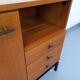 Vintage modernist style storage unit by Marcel Gascoin for Alveole in oak wood