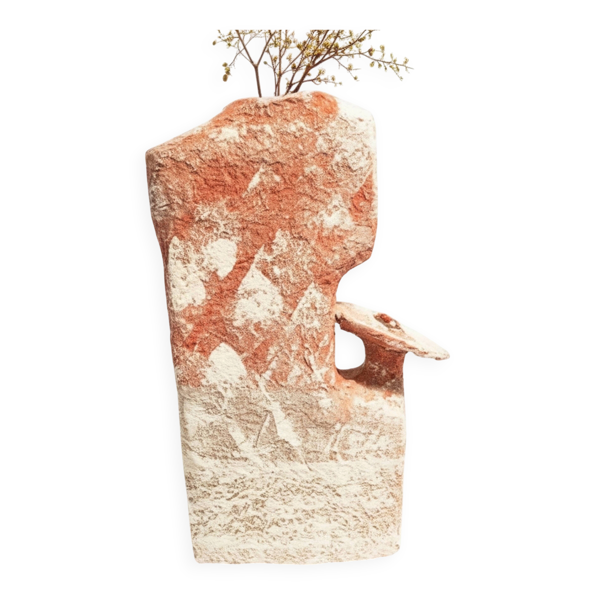 Sculptural vase mineral spirit Boho - Wabi-Sabi