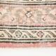 Tapis de couloir oriental vintage rose bleu foncé 3 x 12