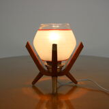 Mid-century design bedside table lamp Dřevo Humpolec, 1970's.