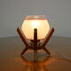Mid-century design bedside table lamp Dřevo Humpolec, 1970's.