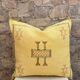 Silk cushion cover with Moroccan cactus pattern – Handmade Sabra cushion