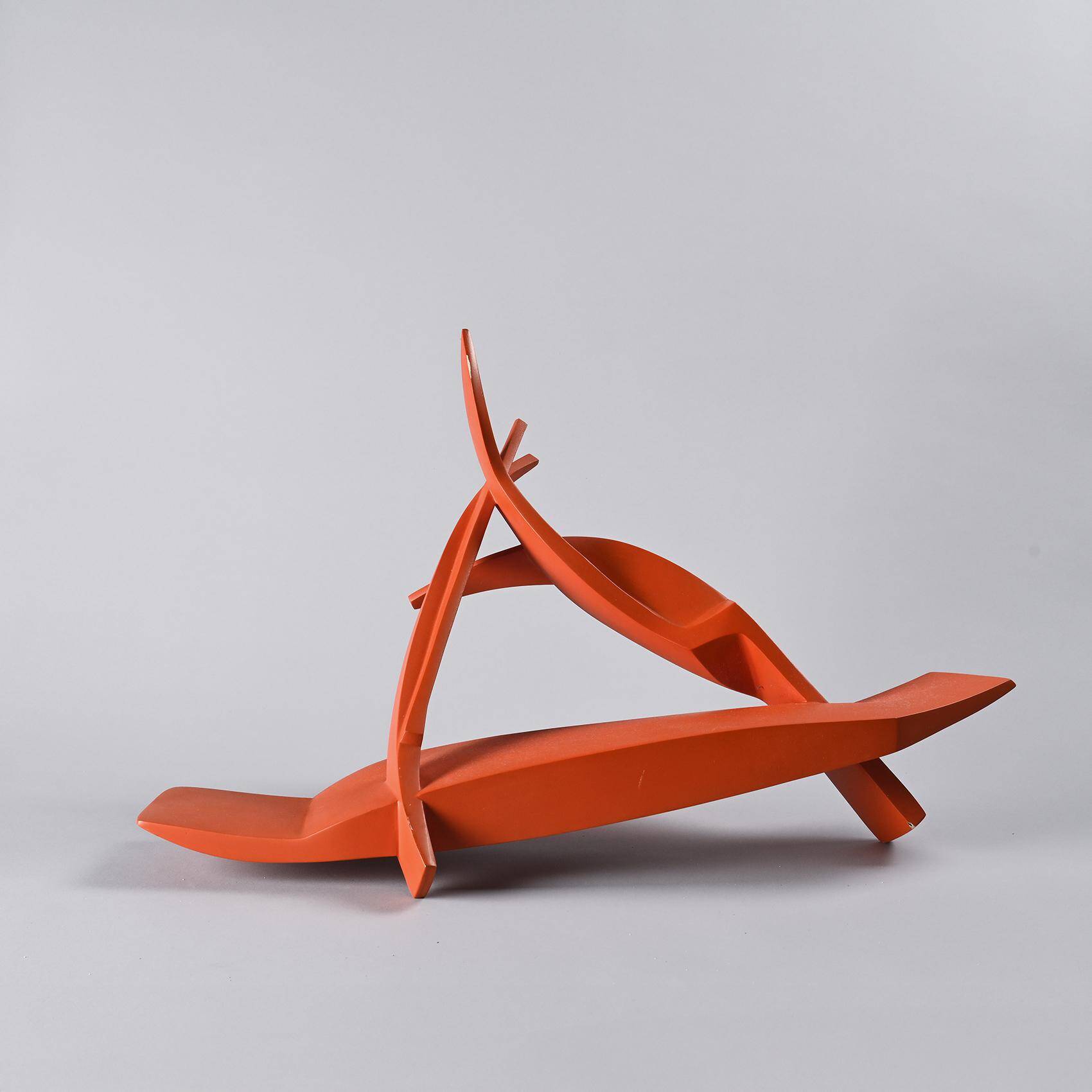 Abstract sculpture by Paolo Schiavocampo, circa 1970