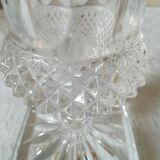 Crystal vase has spikes of diamonds