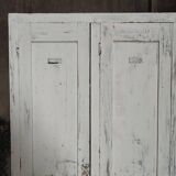 Weathered wooden locker