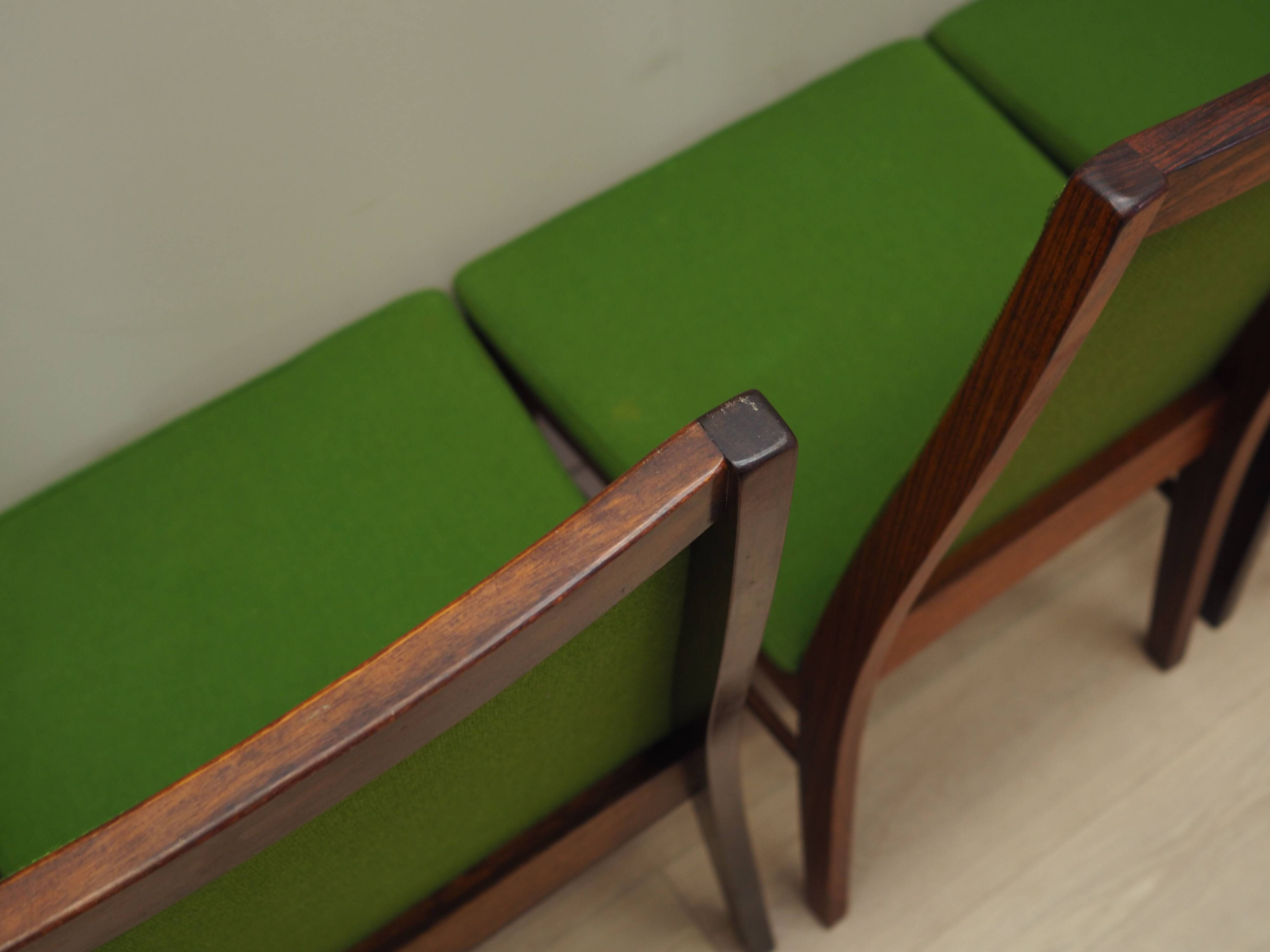 Ensemble de quatre chaises en palissandre, design danois, années 1970, éditeur : Dyrlund