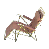 Transat pliant vintage cuir