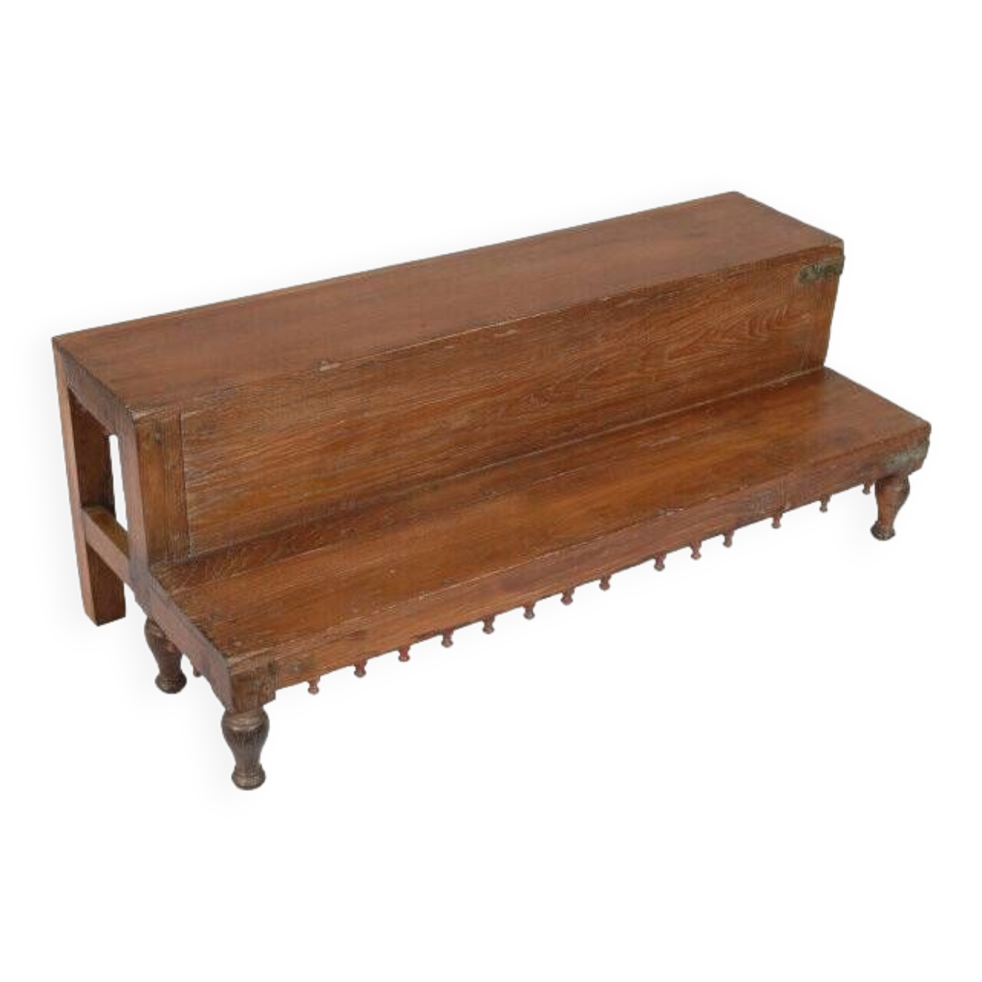 Etageres ancien presentoir commercant vieux teck piece d'origine inde