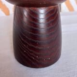 Solid wenge wood cylinder candle holder