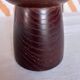 Solid wenge wood cylinder candle holder