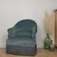 Fauteuil crapaud velours