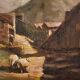 Bucolic landscape painting signed 50's