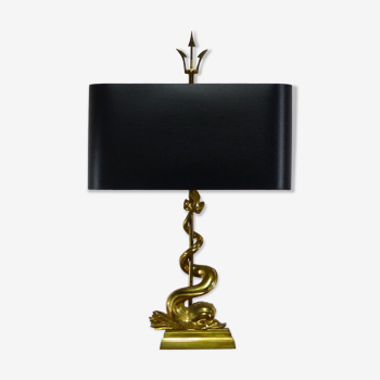 Dolphin and Trident table lamp
