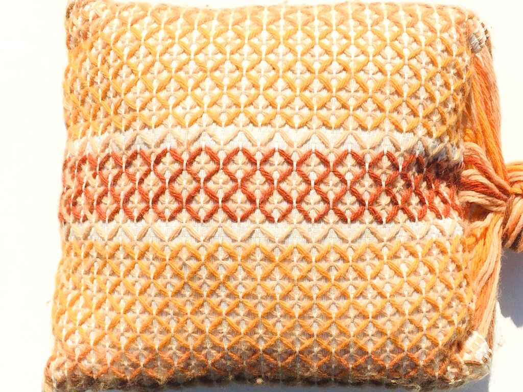 Vintage 70s knit cushion