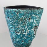 Fat Lava Blue Vase 1960