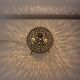 1950s French Saturn Table Lamp in Pierced Aluminum and Brass