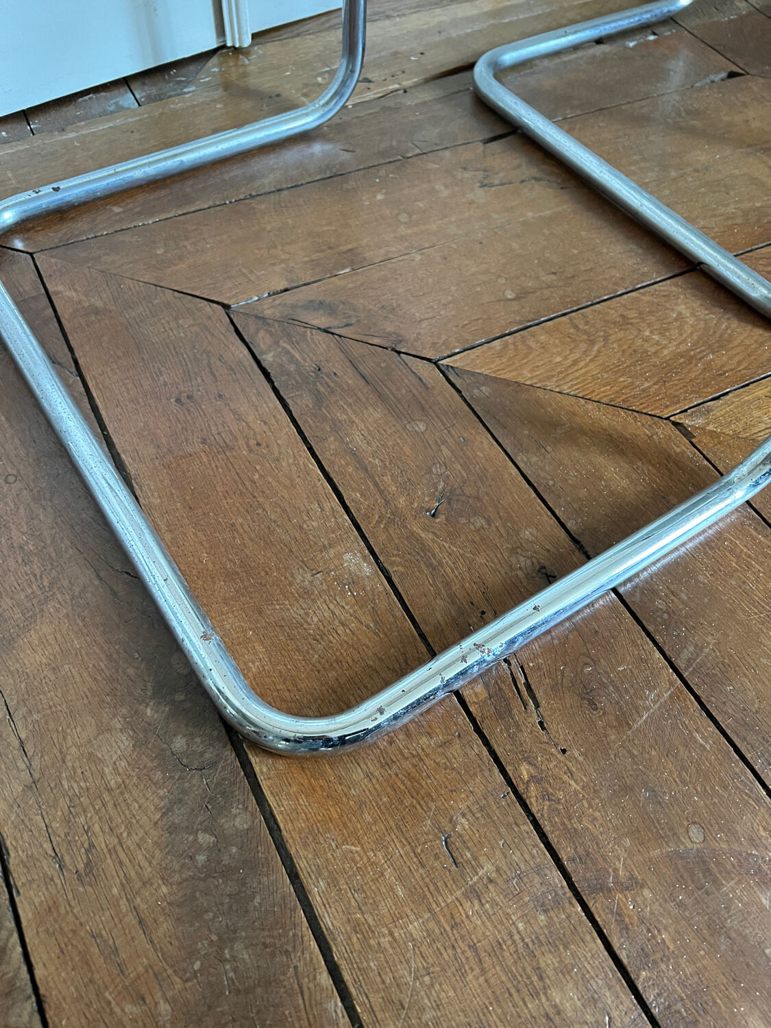 Nesting tables metal and smoked glass 70s