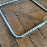 Nesting tables metal and smoked glass 70s