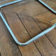 Nesting tables metal and smoked glass 70s