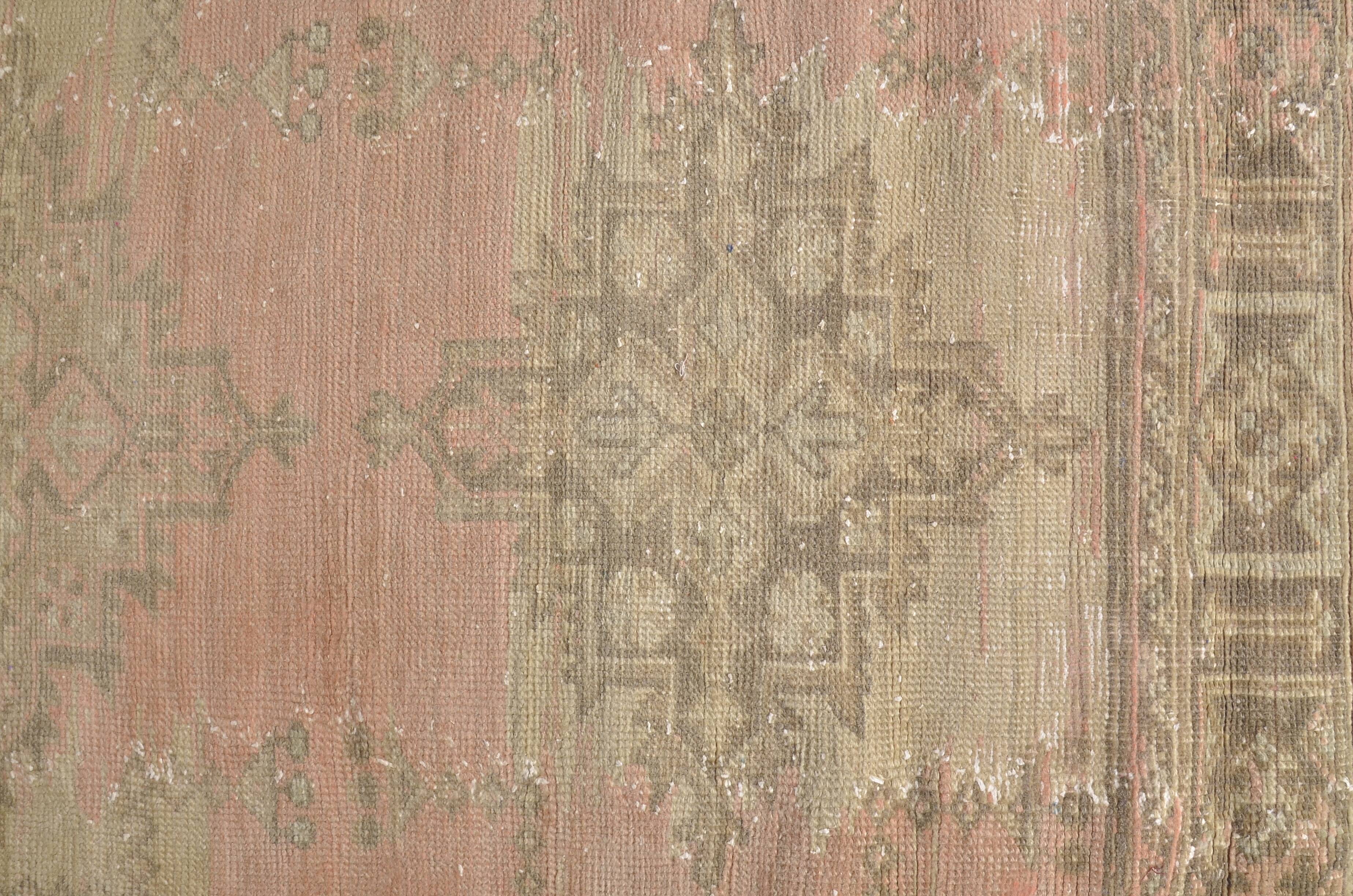 Vintage Handknotted Hallway Runner Rug