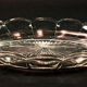 Pressed glass plate with star decoration – Art Deco – (Colonial)