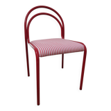 Red lacquered tubular chair