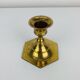 Bougeoir laiton doré octogonal, vintage