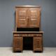 Antique painted pine desk or secretaire with wall unit from Germany late 1800s.