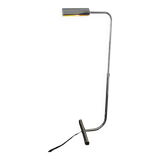 Minimalist chrome reading light / light fixture from 1970 by Christian Liaigre - Vintage height-adjustable floor lamp