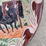 Large terracotta dish signed