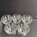 Port service – blown and engraved crystal – Art Deco
