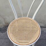 White lacquered wooden bistro chair