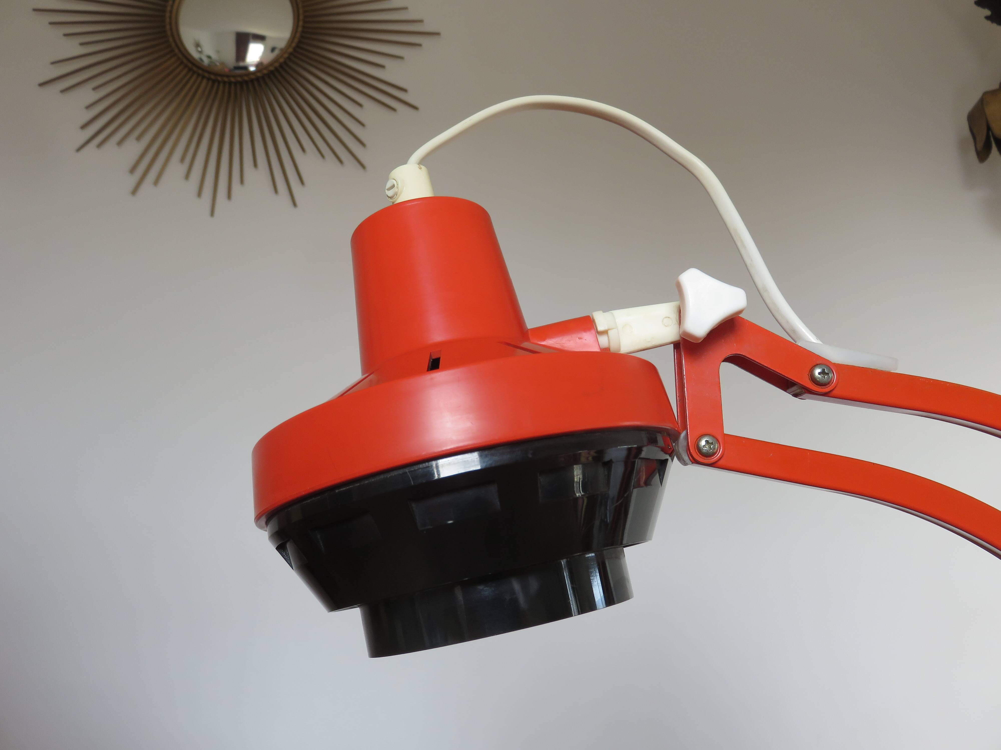 Swedish articulated lamp Ledu model 3842 60s 70s