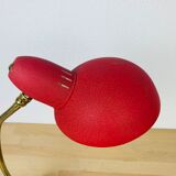 Pair of metal and brass lamps 50s Jean Boris Lacroix