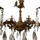 Chandelier with tassels and angels as ornamentation (rare)