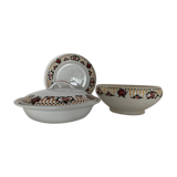 Lot de 2 plats ronds et un saladier Orchies Nord, modèle Henriette
