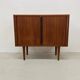 Kai Kristiansen Teak Tambour Door LP Record Cabinet, 1960s.